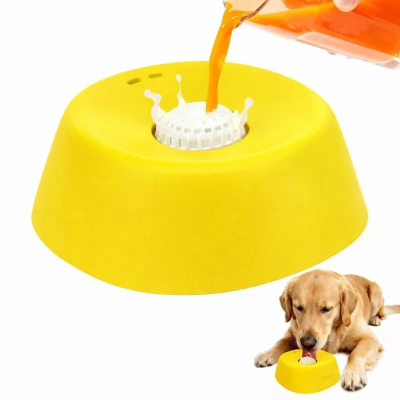 2-in-1 Slow Feeder & Lick Bowl for Dogs