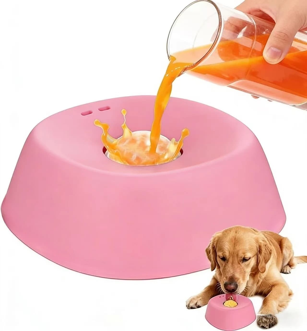2-in-1 Slow Feeder & Lick Bowl for Dogs