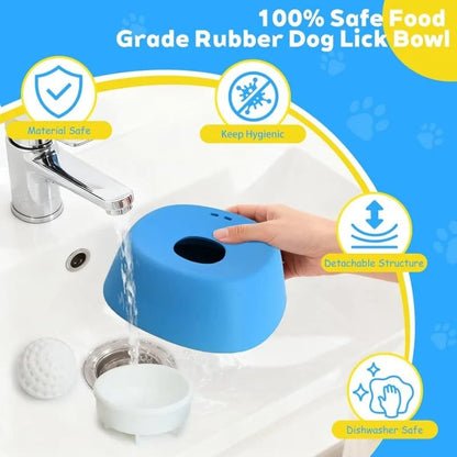 2-in-1 Slow Feeder & Lick Bowl for Dogs